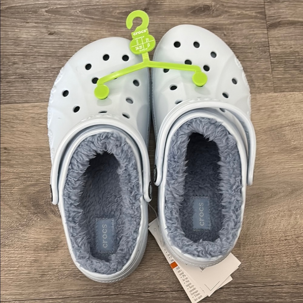 NWT Baya Lined Clog CROCS Mineral Blue Size J3